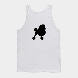 Black Toy Poodle Silhouette Tank Top